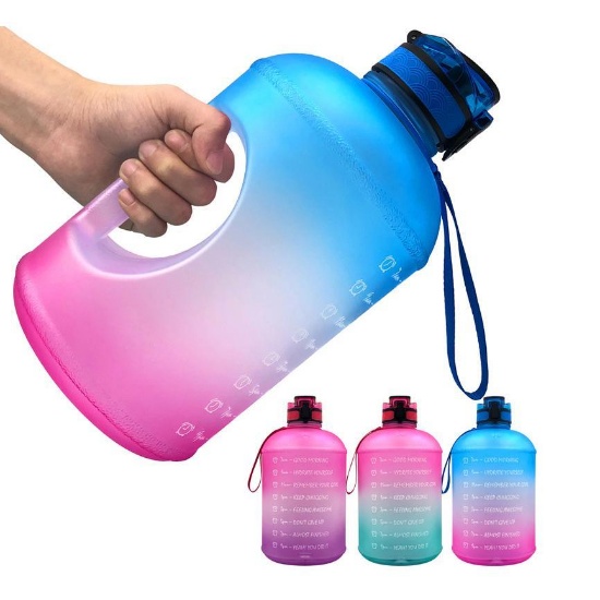 BPA Free Gym Big 1 Gallon Water Bottle, Half Gallon Fitness Water Bottle - Blue, $42.24 (BRAND NEW)