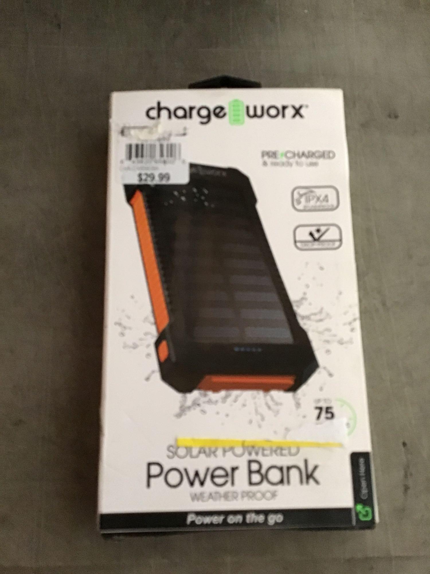 Charge worx solar power bank pre clearance charged