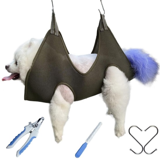 Pet Grooming Hammock for Small Dogs with Grooming Tools, $49.99 MSRP (BRAND NEW)