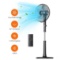 TaoTronics TT-TF010 Pedestal Fan, Oscillating Standing with Remote, Black - $74.99 MSRP