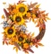 WANNA-CUL 18 Inch Fall Wreath Decor for Front Door with Sunflowers, Grains, Maple Leaves $45.99 MSRP