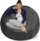 Sofa Sack Plush, Ultra Soft Memory Bean Bag Chair Cover 5-Feet, Microsuede Charcoal - $110.99 MSRP