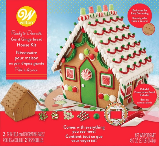 Wilton Ready-to-Decorate Giant Gingerbread House Decorating Kit - $21.99 MSRP