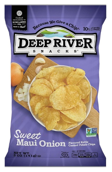 Deep River Snacks Sweet Maui Onion Kettle Cooked Potato Chips, 5 Ounce (Pack of 12) - $38.00 MSRP