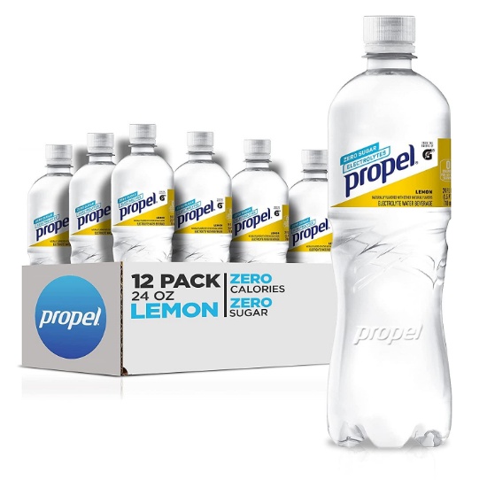 Propel Zero Water Beverage Lemon 24 oz (12 Pack/Case) - 2 Cases $22.66 MSRP