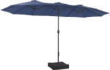Phi Villa 15ft Large Patio Umbrellas with Base Included, Blue - $189.99 MSRP