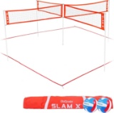 GoSports Slam X 4 Way Volleyball Game Set - Ultimate Backyard and Beach Game for Kids - $135.14 MSRP