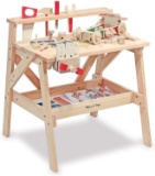 Melissa and Doug Solid Wood Project Workbench Play Building Set , Red - $77.99 MSRP