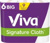 Viva Signature Cloth Paper Towels, Choose-A-Sheet - 6 Big Rolls = 9 Regular Rolls