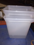 White Plastic Storage Box - 2 Pack