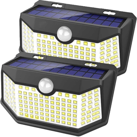 Solar Lights Outdoor 120 LED With Lights Reflector Motion IP65 Waterproof, (BRAND NEW)