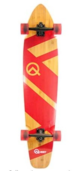 Quest Skateboards super Cruiser Crimson Bamboo & Maple Skateboard, Red ( 2...pcs )
