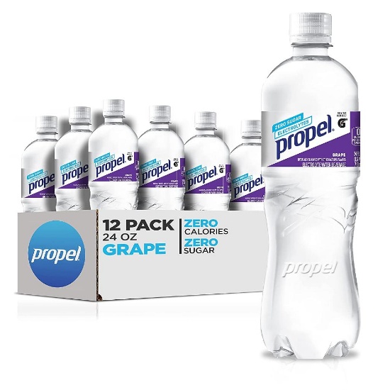 Propel, Grape and Watermelon, Zero Calorie Water Beverage 24 Fl Oz(12Pack/Case), 2 Cases $44.35 MSRP