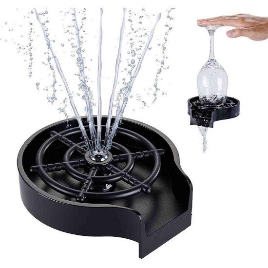 Stainless Steel Glass Rinser with Metal Base For Kitchen Sinks - Black, $99.95 MSRP (BRAND NEW)