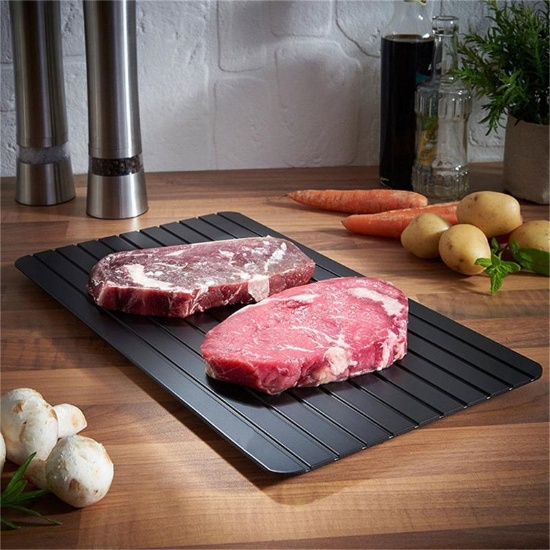 Rapid Defrosting Tray, Thick Grooves Non Drip...Thawing Tray for Defrosting Meat, $32.99 (BRAND NEW)