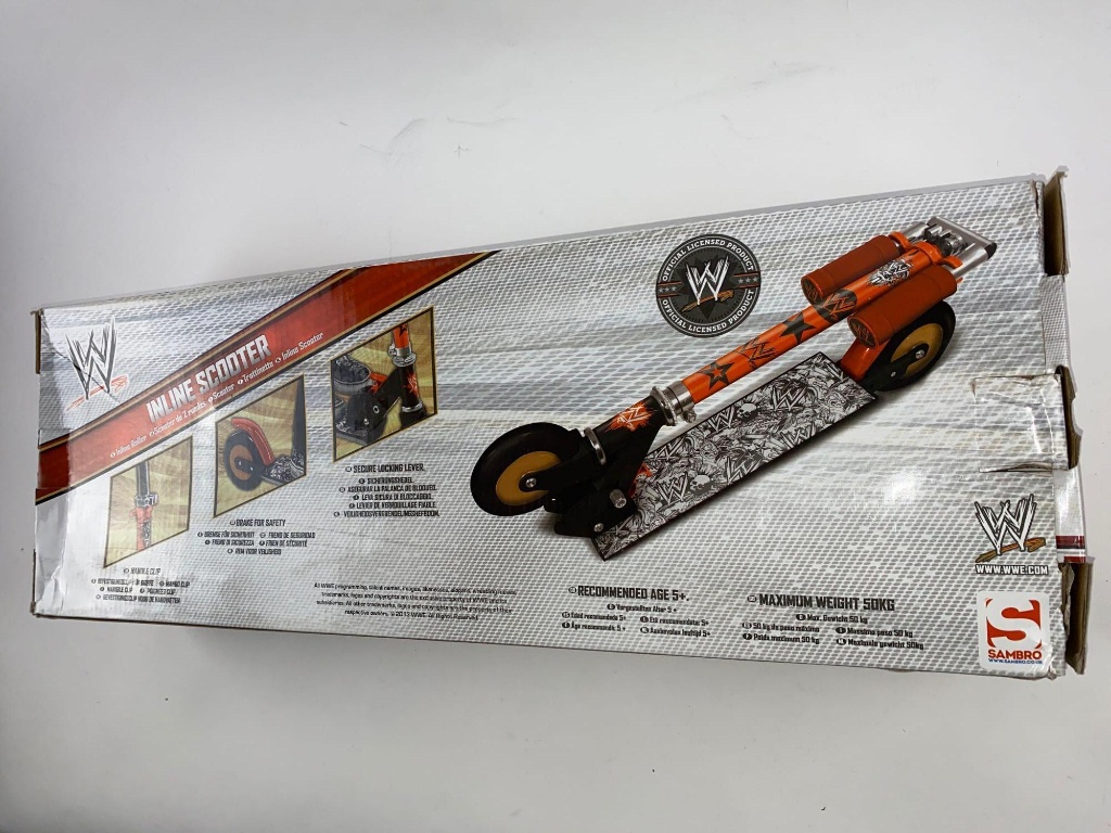Sambro WWE Edition Incline Folding Kick Scooter, $124.99 MSRP (BRAND NEW) |  Estate & Personal Property | Online Auctions | Proxibid