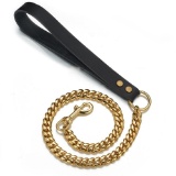 Anti-Bite Stainless Steel Gold Dog Leash, $39.99 MSRP (BRAND NEW)