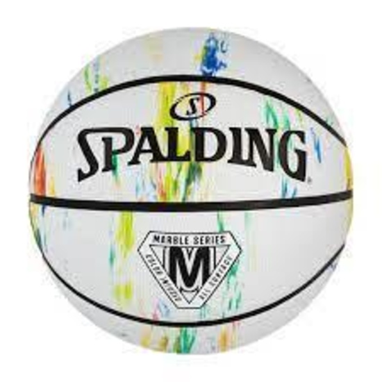 Spalding Marble Series White Rainbow 29.5" Basketball (Pack of 2) - $37.98 MSRP