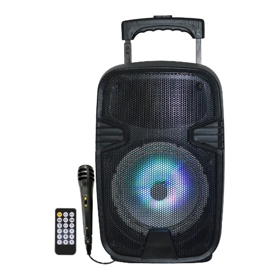 Max Power 8" LED PA Trolley Speaker with Built-In Rechargeable Battery - $99.99 MSRP