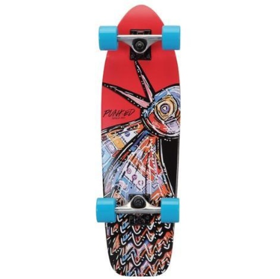 Punked 27" Mini Cruiser Skateboard and Yocaher Punked Longboard Regular Complete Skate - $13.98 MSRP