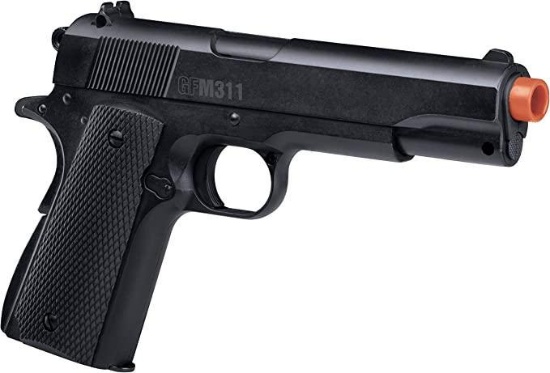 GameFace APGFM311 Full Metal GFM311 Spring-Powered Single-Shot Airsoft Pistol, Black -$44.99 MSRP