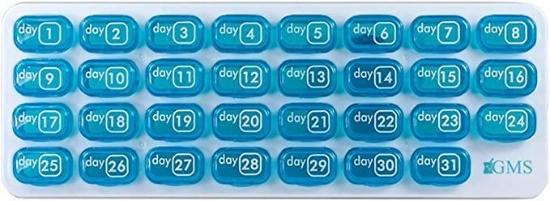 31Day Pill Organizer with Daily Portable PopOut Pods to Contain Medication, Pill Planner - $13.99