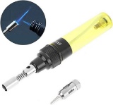 8ml Pen Shape Butane Gas Soldering Iron Portable Cordless DIY Repair Soldering Tool Yellow - $17.65