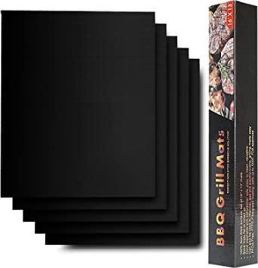 Grill Mat - Set of 5 Heavy Duty BBQ Mats Non Stick - $5.99