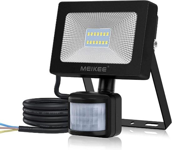 MEIKEE Outdoor Floodlight w/ Motion Sensor Including LED Spotlight IP66 Waterproof 15W -$15.99 MSRP