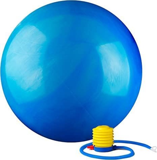 Joofang Exercise Fitness Ball Seat Ball Sports with Ball Pump (75cm, Blue) - $13.78