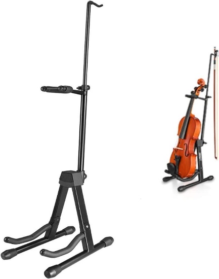 Eastar Portable Violin Stand Viola Stand with Bows Hook Holder Portable/Adjustable - $41.99 MSRP