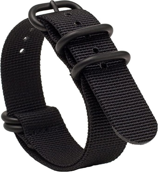 Gemony Nato Zulu Diver Watch Strap with 5 Stainless-Steel Rings, 2 Pack (spL1I6o6kpk) - $16.78 MSRP