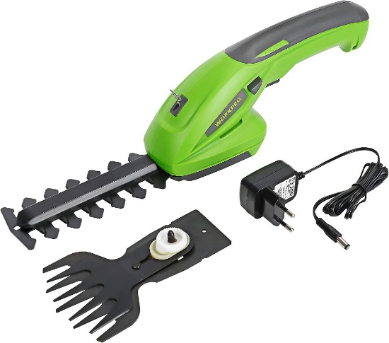 WORKPRO Battery-Powered Grass and Shrub Shears, Handy Grass Shears, 7.2 V, 1500 mAh - $37.99 MSRP