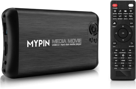 ...MYPIN 1080P USB3.0 HDMI Media Player Support 2.5" SATA HDD -$46.99 MSRP