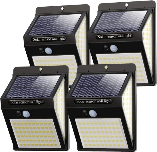 Litogo [4 Pack] Outdoor Motion Sensor Lights Solar Security Lights - $29.30 MSRP
