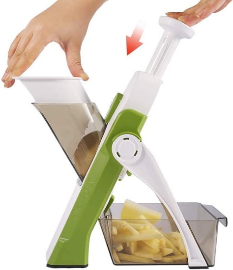 Once for All Vegetable Choppers Vegetable Slicer Manual Food Chopper Potato Chipper - $32.76 MSRP