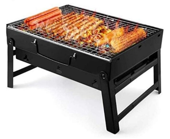 UTTORA TL-372 BBQ Grill, Charcoal Grill Barbecue Portable BBQ, Stainless Steel -$24.99 MSRP