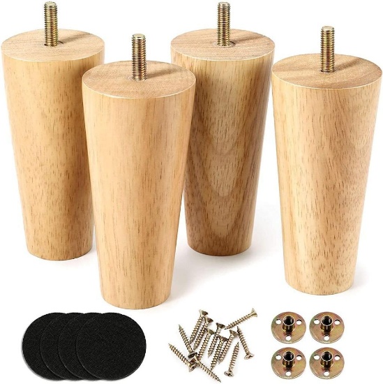 Anladia OneSight Wooden Furniture Feet Table Legs Oak 4 Pieces - $16.80 MSRP