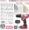 Hi-Spec 58 Piece 18V Drill Driver and Multi Bit Set Pink DIY Cordless Screwdriver - $55.00 MSRP