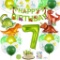 Colmanda Dinosaur Children's Birthday Decoration, 7 Year Birthday Decoration, 7 Birthday - $16 MSRP