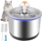 Colmanda Fountain for Cats, 2.5 liters Stainless Steel Cat and Dog Drinker Super Silent - $22 MSRP