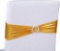 Juvale Banquet Chair Cover Sash 20-Pack Wedding Chair gold white - $51 MSRP