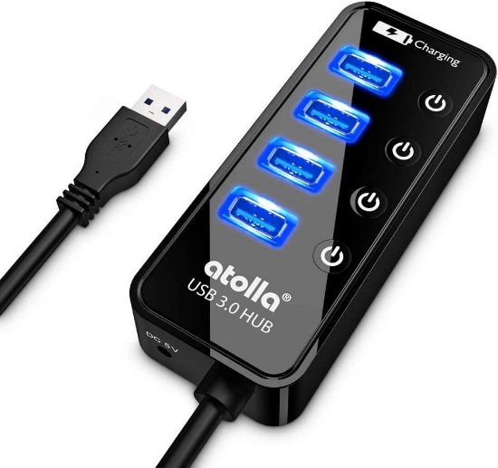 Atolla USB 3.0 Hub USB3.0 Splitter - 4 Ports and 1 Fast Charging Port SuperSpeed ??- $15.00 MSRP