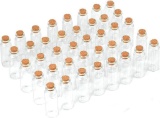 CNNIK Pack of 50 20 ml Corks Mini Glass Bottles Jars Wish Bottles for DIY Craft - $16.00 MSRP