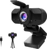 Guorui 1080P Webcam with Microphone and Privacy Cover, Computer Camera with Tripod - $18.00 MSRP
