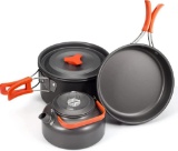 Aitsite...Camping Cookware Kit Outdoor Aluminum Light Camping Pot Pan Cook Set (Orange) - $26.00 MSR