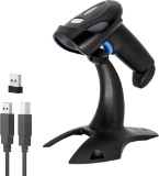 IMHORESE 1D CCD Barcode Scanner Wireless with Stand, Handheld USB Cordless Scanner - $37.50 MSRP
