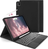 Illuminated Keyboard Case with Touchpad for New iPad Pro, iPad Air 4, Black - $35.29 MSRP