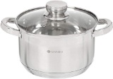 Daniks Standard Induction Stainless Steel Cooking 2 Quart Stockpot with Glass Lid - $19.99 MSRP