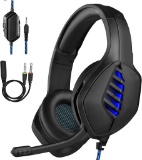 Targeal Gaming Headset with Microphone (J1-bb), Black-Blue - $17.99 MSRP